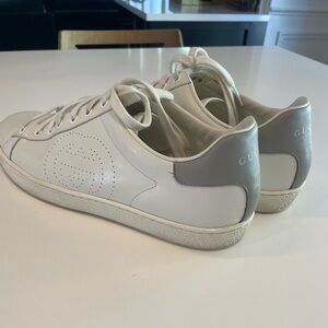 Gucci sneakers wmns Ace 'Interlocking G sneakers- White Grey' 598527 size 41 1/2